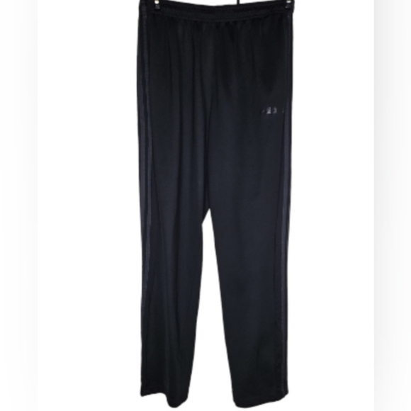 Men's Slim Fit Addidas Black on Black Joggers Pants Size XL EUC - Picture 2 of 4